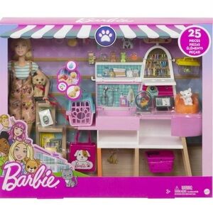Barbie Doll and Pet Boutique Playset with 4 Pets and Accessories